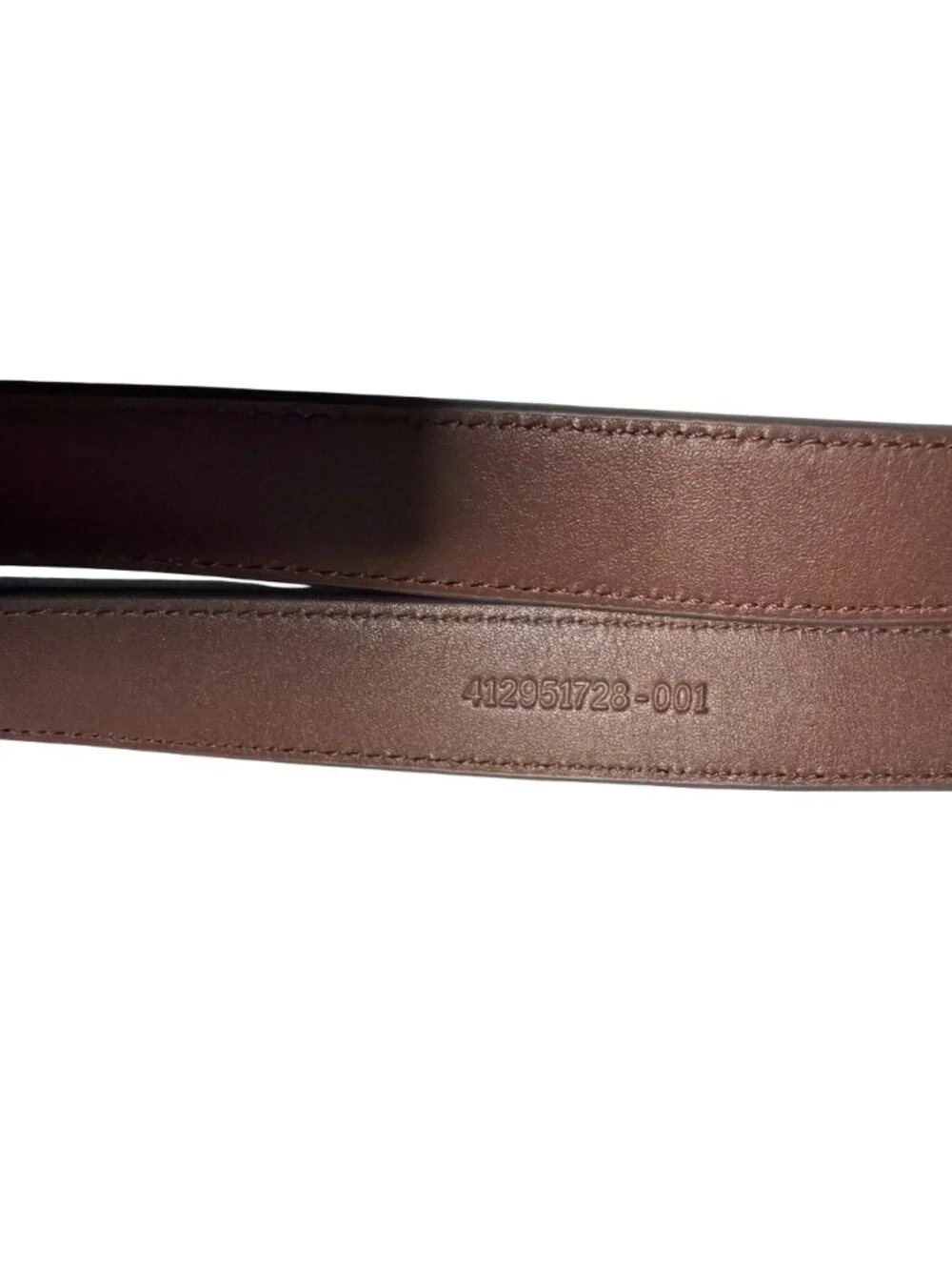 NWT Ralph Lauren Leather Double-Wrap Chain Belt Dark Mahogany Size Small